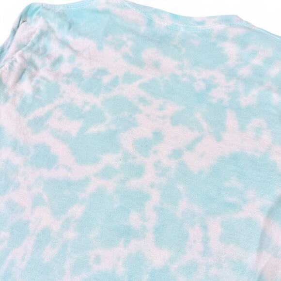 Lisa Frank Hunter Jaguar Blue Tie Dye Shirt Long Sleeve Y2K 90s Rainbow Womens S - Picture 10 of 11